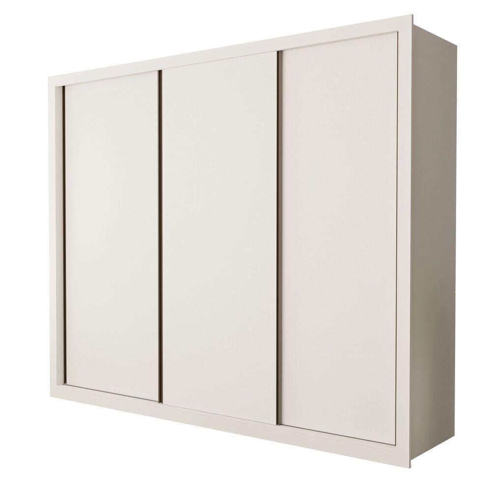 Guarda Roupa 3 Portas De Correr 6 Gavetas Nápoli Minastex Branco - 1