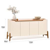 Aparador Para Sala Buffet Ambiente Studio 1.6 Off White Nature - Imcal - 2