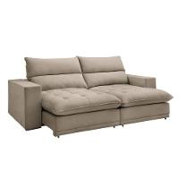 Sofá Retrátil E Reclinável Martinho Boucle Bege 2,30m - 1