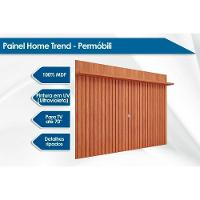 Painel Quarto P/tv Até 70 Pol Trend 100% Mdf Ripado C/ Prateleira 180x135cm Cinamomo - Permóbili - 2