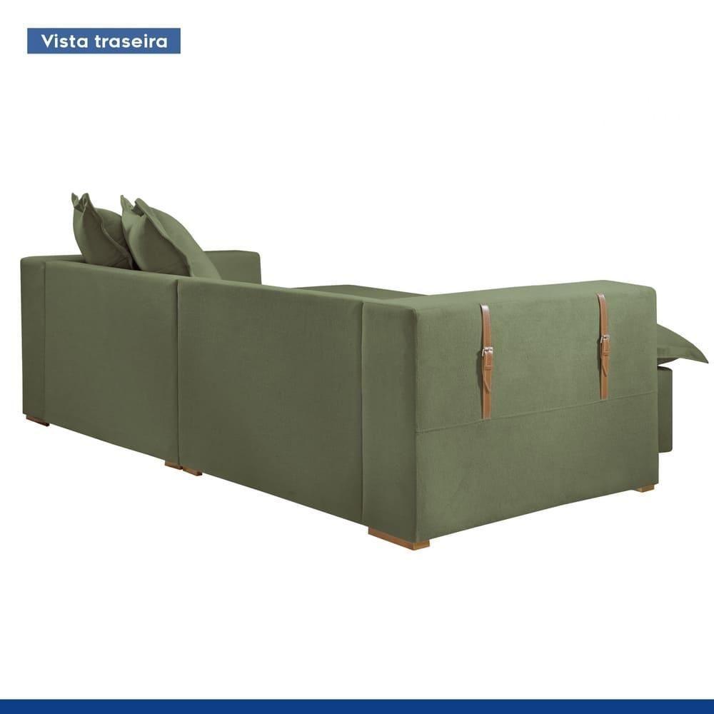 Sofá Cama Retrátil E Reclinável Arizona Boucle Verde 2,40m - 10