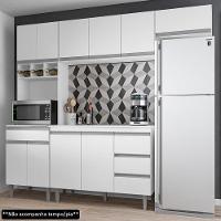 Cozinha Modulada 4 Peças Balcão Sem Tampo 120cm Andréia Branco - Ajl Móveis - 2