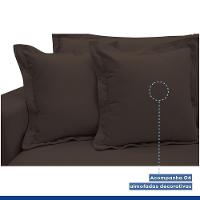 Sofá Cama Retrátil E Reclinável Arizona Veludo Marrom 2,40m - 10