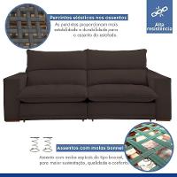 Sofá Retrátil E Reclinável Martinho Veludo Marrom 2,30m - 6