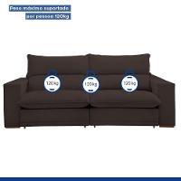 Sofá Retrátil E Reclinável Martinho Veludo Marrom 2,30m - 10