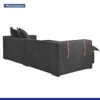 Sofá Cama Retrátil E Reclinável Arizona Boucle Cinza 2,40m - 7