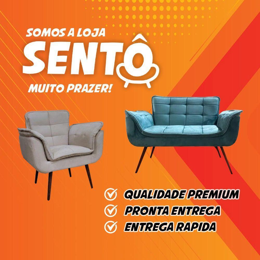 Poltrona Cadeira Landal Poltrona Sala Com Apoio De Braço Em Fibra Siliconizada - SentôGrafite - 5