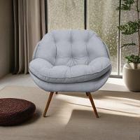 Poltrona Cadeira Landal Poltrona Sala Com Apoio De Braço Em Fibra Siliconizada - SentôGrafite - 1