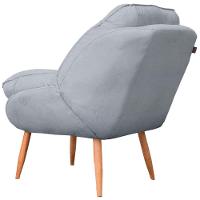 Poltrona Cadeira Landal Poltrona Sala Com Apoio De Braço Em Fibra Siliconizada - SentôGrafite - 3