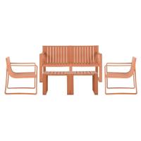 Conjunto 2 Poltronas, 1 Sofá 2 Lug E 2 Mesas área Externa Rivatti Fibra Polipropileno Pêssego - 1