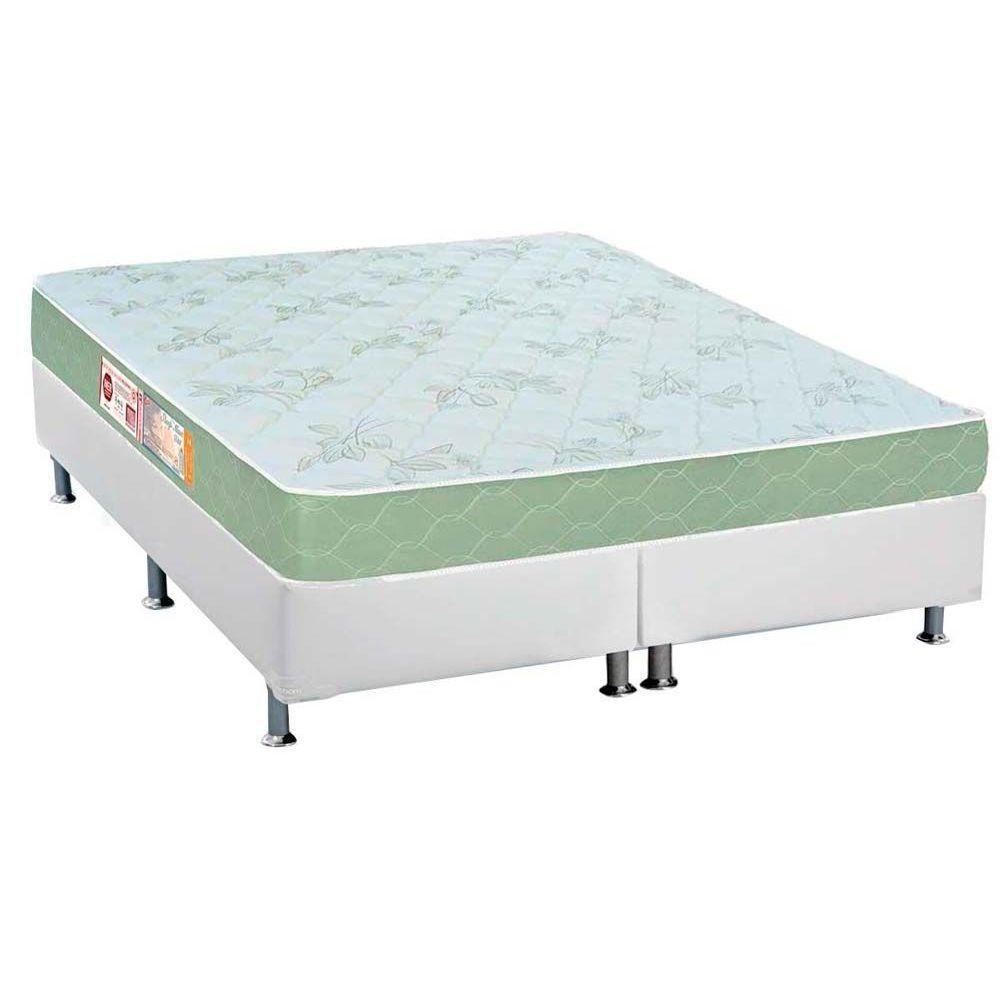 Cama Box King: Colchão Espuma Castor D33 Sleep Max + Base CRC Courano White(193x203) - 1