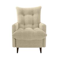 Poltrona De Amamentação Com Puff Montreal Boucle Bege Matrix Boucle Bege - 2