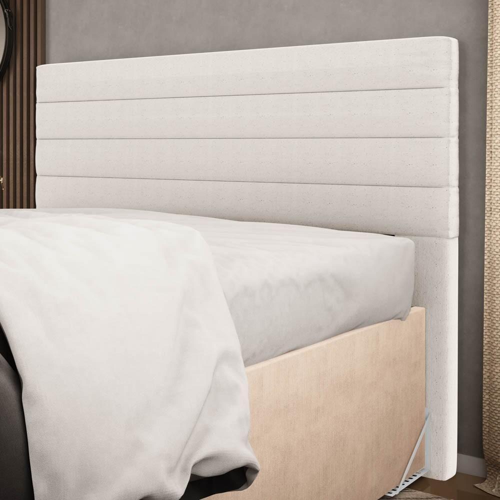 Cabeceira Cama Box Casal 140cm Rubi W01 Linho Cru - Mpozenato - 2