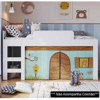 Cama Elevada Com Cortina Alegria Meu Fofinho A05 Branco - Mpozenato - 2