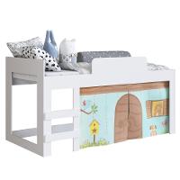 Cama Elevada Com Cortina Alegria Meu Fofinho A05 Branco - Mpozenato - 5