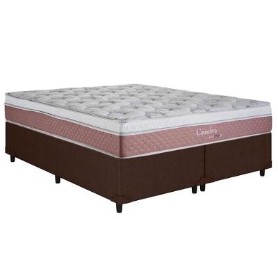 Cama Box King: Colchão Molas Herval Maxspring Coimbra + Base CRC Courano Brown(193x203)