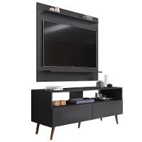 Painel Para Tv 50 Pol Senna E Rack Bancada 136cm Versa Z34 Preto - Mpozenato - 1