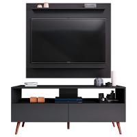 Painel Para Tv 50 Pol Senna E Rack Bancada 136cm Versa Z34 Preto - Mpozenato - 5