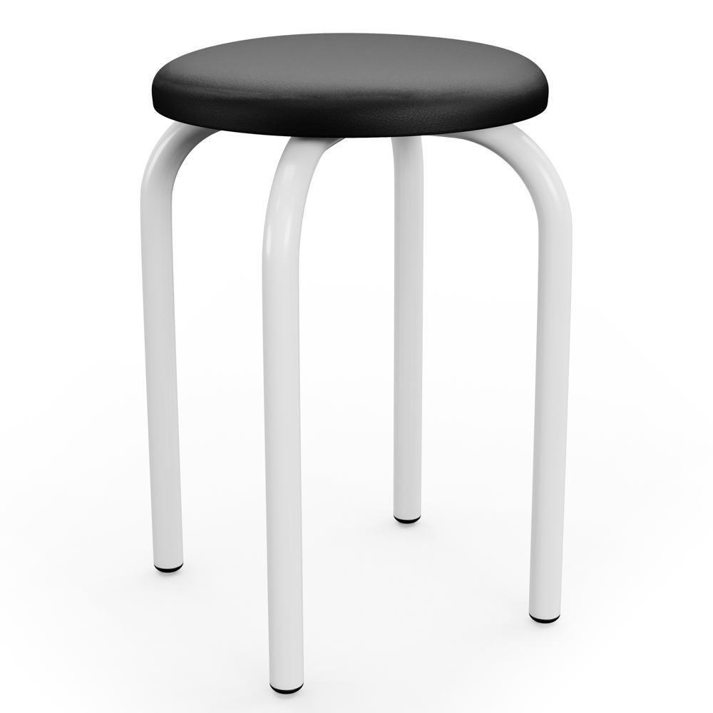 Mesa De Cozinha Bistrô Porto Branco 120cm Com 4 Banquetas Industriais Maviê Preto/branco - Mpozenato - 6