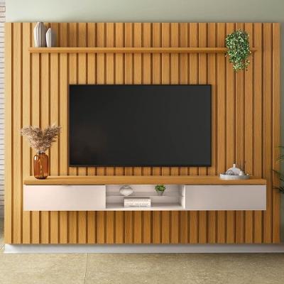 Painel Tv 70 Pol You 2.2 Com Bancada Illusion Cinamomo/off - Hb Móveis