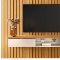 Painel Tv 70 Pol You 2.2 Com Bancada Illusion Cinamomo/off - Hb Móveis