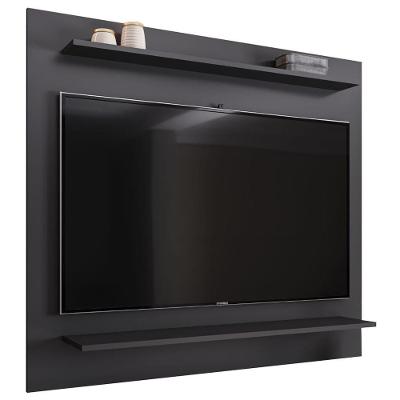 Painel Para Tv Suspenso 50 Pol 120cm 2 Prateleiras Versa Z34 Preto - Mpozenato