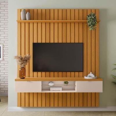 Painel Tv 55 Pol You 1.8 Com Bancada Illusion Cinamomo/off - Hb Móveis