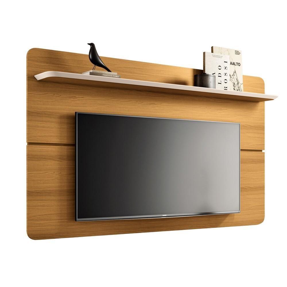 Painel Para Tv 70 Pol Curv E Rack Bancada Alba Off/cinamomo - Hb Móveis - 5