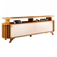 Painel Para Tv 70 Pol Curv E Rack Bancada Alba Off/cinamomo - Hb Móveis - 6