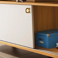 Painel Para Tv 70 Pol Curv E Rack Bancada Alba Off/cinamomo - Hb Móveis - 10