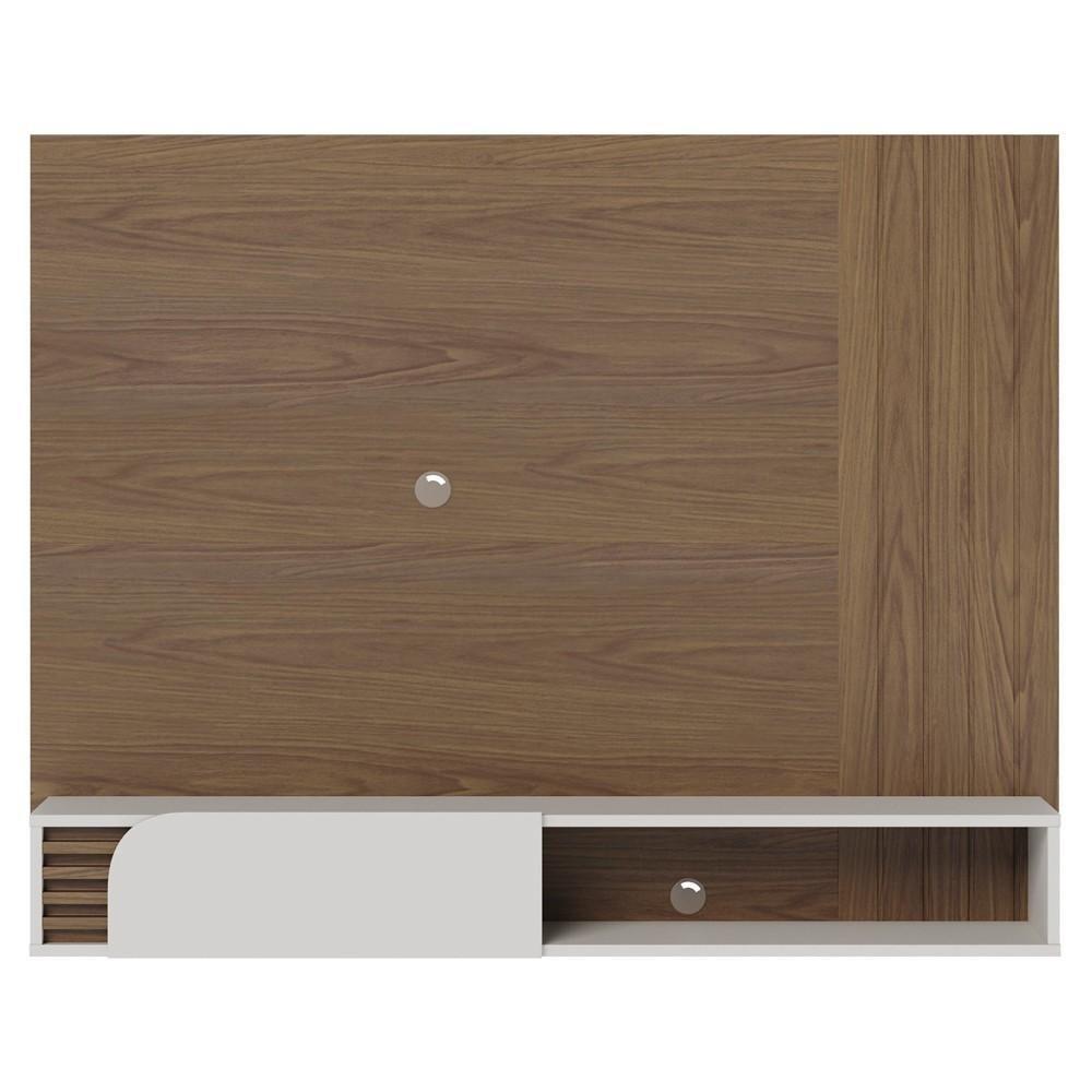 Painel Para Tv 55 Pol Com Bancada Madrid C05 Amêndoa/off White Matte - Mpozenato - 10