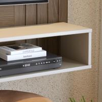 Painel Para Tv 55 Pol Com Bancada Madrid C05 Amêndoa/off White Matte - Mpozenato - 6