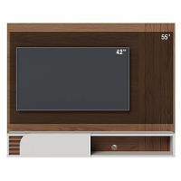 Painel Para Tv 55 Pol Com Bancada Madrid C05 Amêndoa/off White Matte - Mpozenato - 9