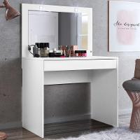 Penteadeira Camarim Com Espelho 1 Gaveta Atraente D02 Branco - Mpozenato - 2