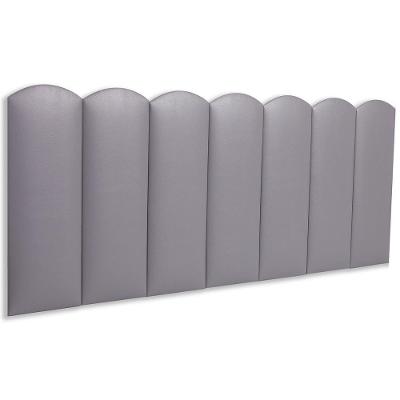 Cabeceira Casal Kit 7 Placas Modelo Nuvem - Courino Cinza