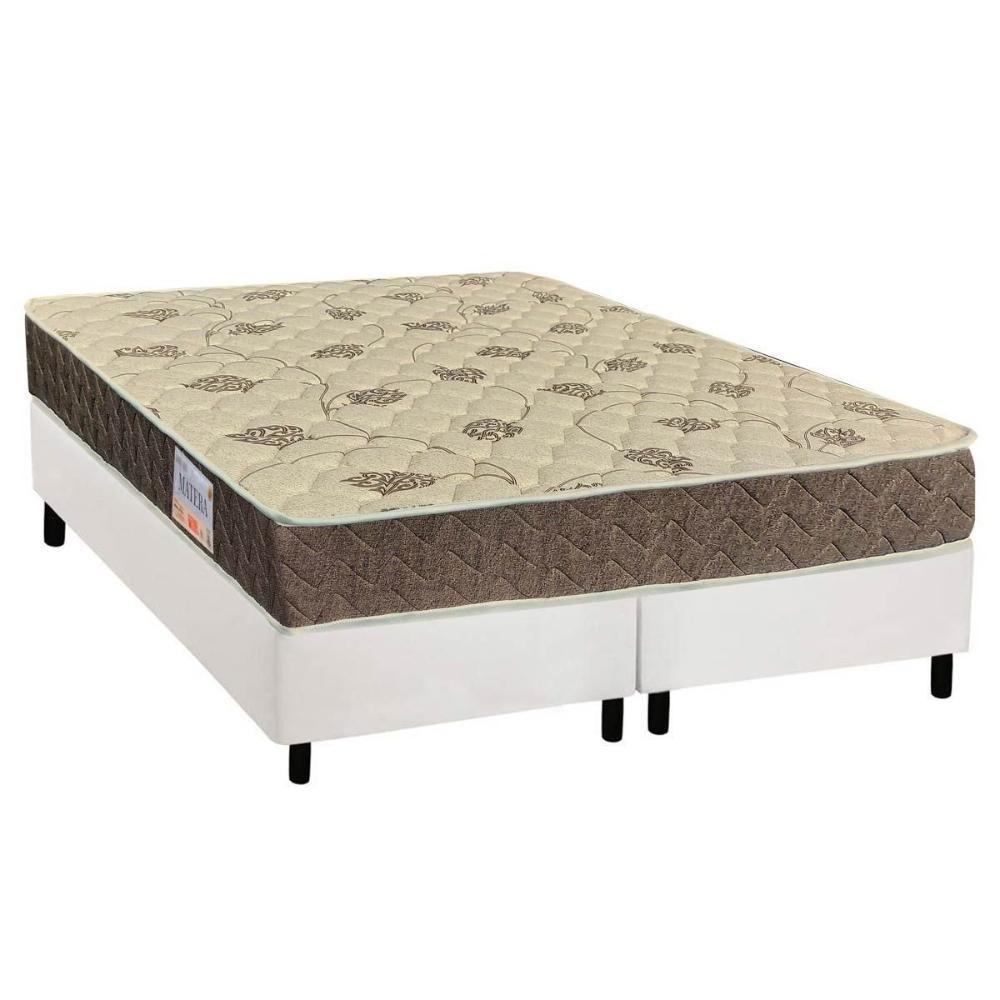 Cama Box King: Colchão Anatômico Orthoflex D33/EP Matera + Base CRC Suede White(193x203) - 1