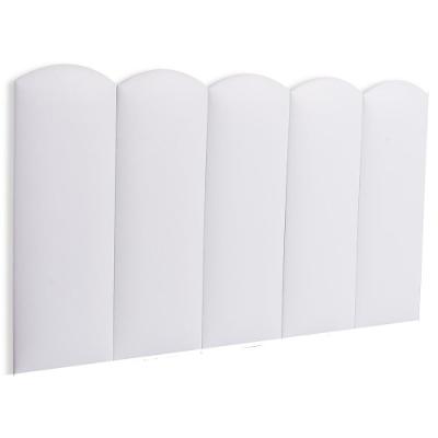 Cabeceira Solteiro Kit 5 Placas Modelo Nuvem - Courino Branco
