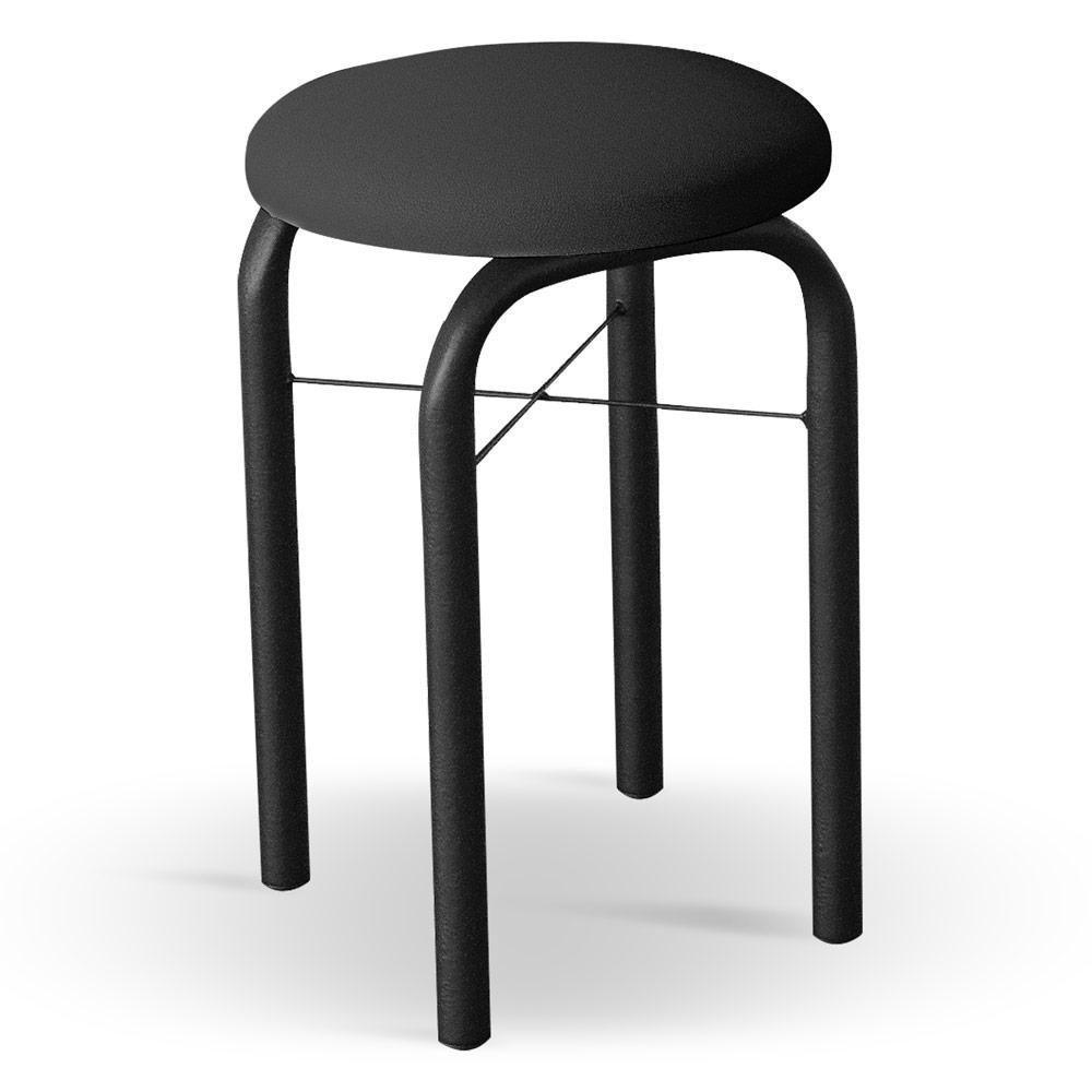 Mesa De Cozinha Bistrô Porto Preto 120cm Com 2 Banquetas Industriais Maviê Preto - Mpozenato - 6