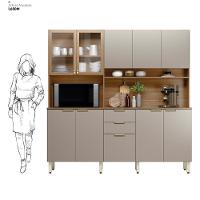 Cozinha Compacta Amora 10 Portas 2 Gavetas Amora Amendola/nude Prime Tx Demobile Amendola/nude Prime Tx - 6