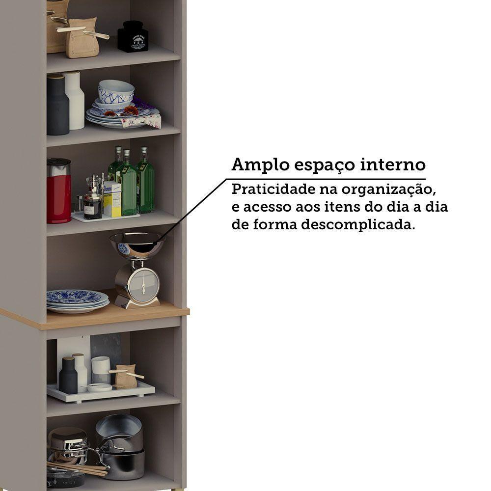 Paneleiro 4 Portas 70cm Lumina Luciane Móveis Cinammon/freijó - 3