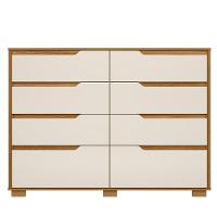 Cômoda 8 Gavetas Geórgia Freijó/off White Moval Móveis - 1