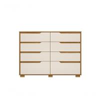 Cômoda 8 Gavetas Geórgia Freijó/off White Moval Móveis - 3