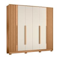 Guarda Roupa Deville 237cm 6 Portas 4 Gavetas Com Pés Freijo off White - 1