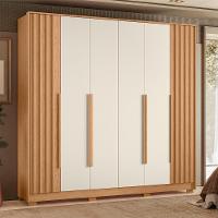 Guarda Roupa Deville 237cm 6 Portas 4 Gavetas Com Pés Freijo off White - 3