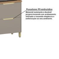 Cozinha Completa 6 Peças Com Tampo Lumina Luciane Móveis Cinammon/Freijó - 6