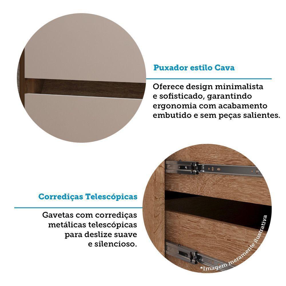 Cômoda 4 Gavetas Uni Luciane Móveis Avelã Pf/cinammon Pf - 4