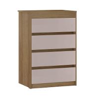 Cômoda 4 Gavetas Uni Luciane Móveis Avelã Pf/cinammon Pf - 2