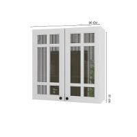Armário Aéreo 80cm Duas Portas Com Vidro Reflecta Firenze Branco Indekes - 2