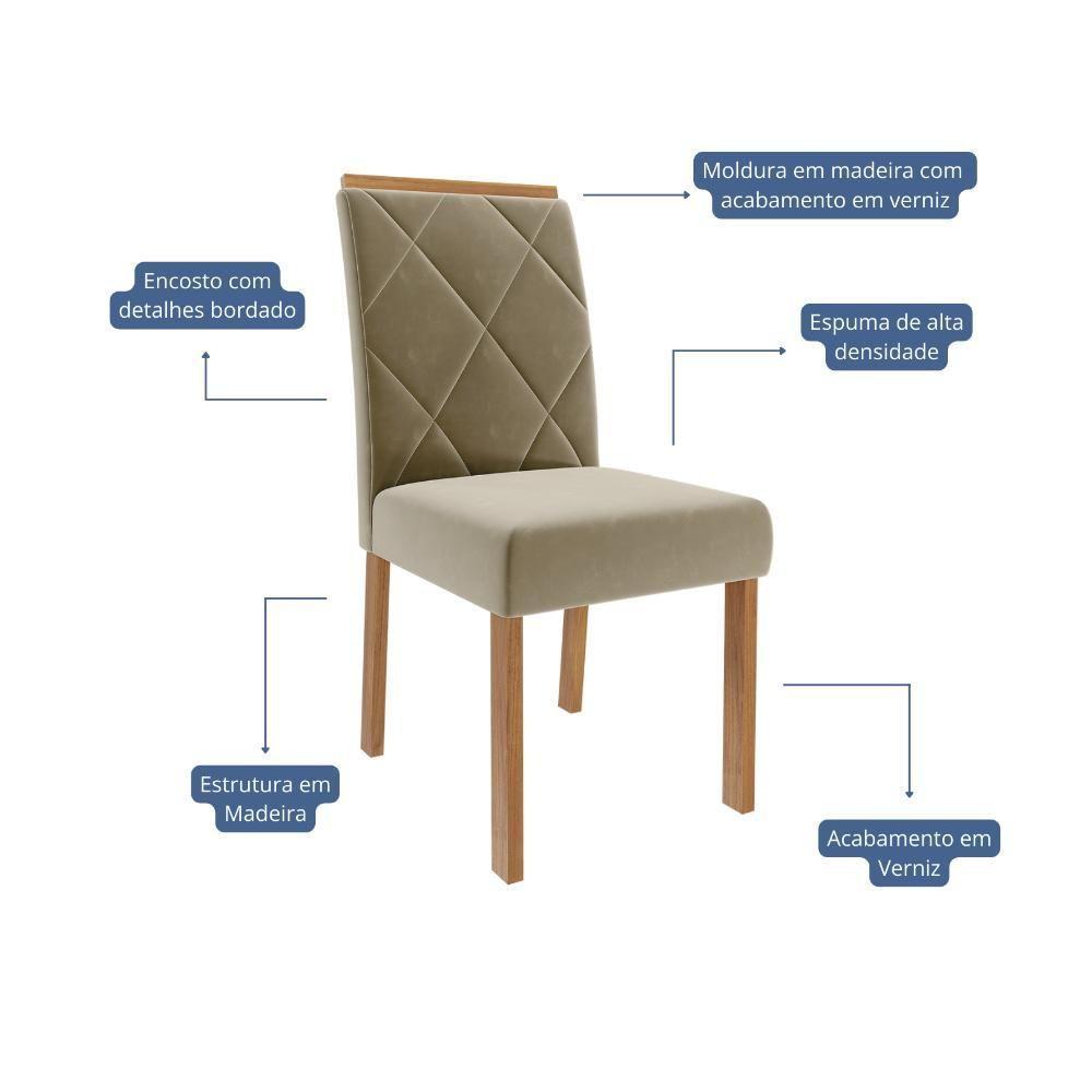 Conjunto 2 Cadeiras Fernanda Madeira/joli Cimol Móveis Madeira/joli - 3