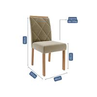 Conjunto 2 Cadeiras Fernanda Madeira/joli Cimol Móveis Madeira/joli - 2